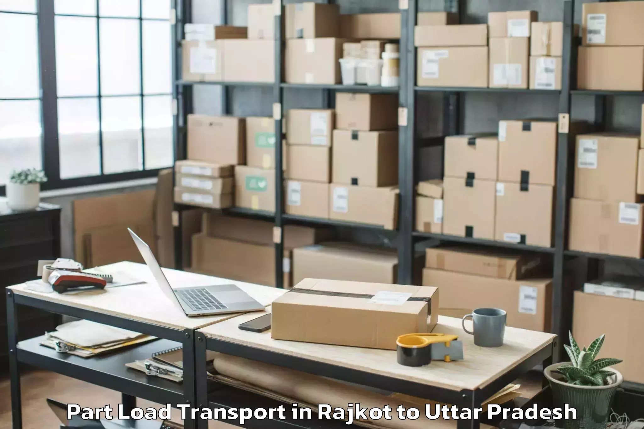 Top Rajkot to Balrampur Part Load Transport Available